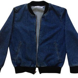 American Apparel Denim Bomber Jacket